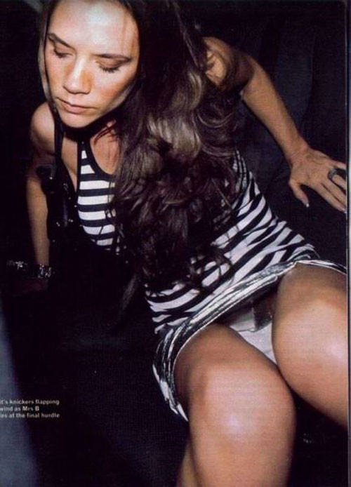 Victoria Beckham exposed tits and upskirt paparazzi pictures #75440267