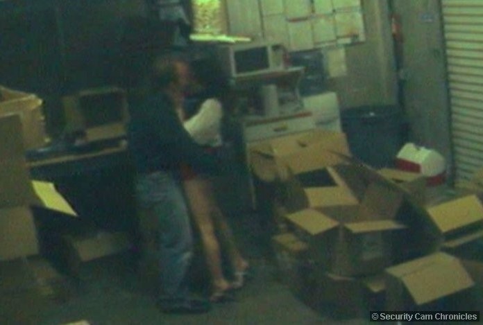 Horny amateur couple caught by hidden security camera #79370609