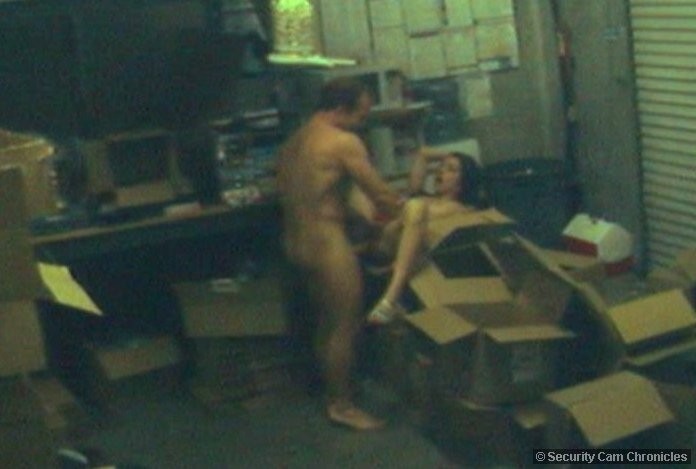 Horny amateur couple caught by hidden security camera #79370637