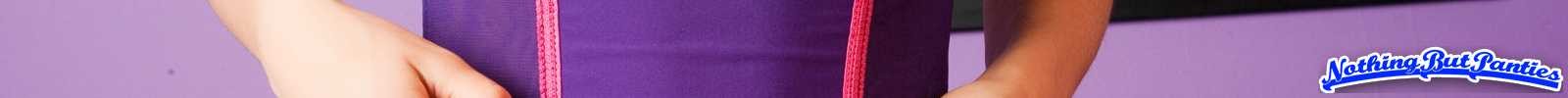 Lacey bragas de encaje púrpura tanga
 #72632720
