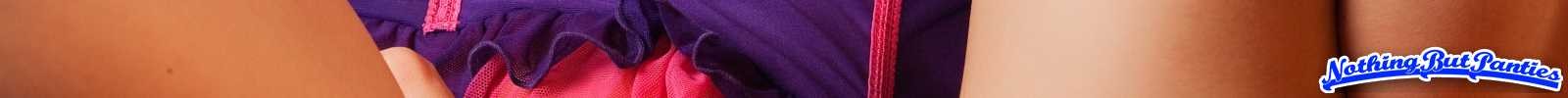 Lacey bragas de encaje púrpura tanga
 #72632744