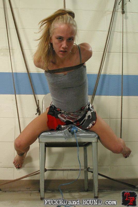 Kinky blonde in tight rope bondage having rough sex #72177278