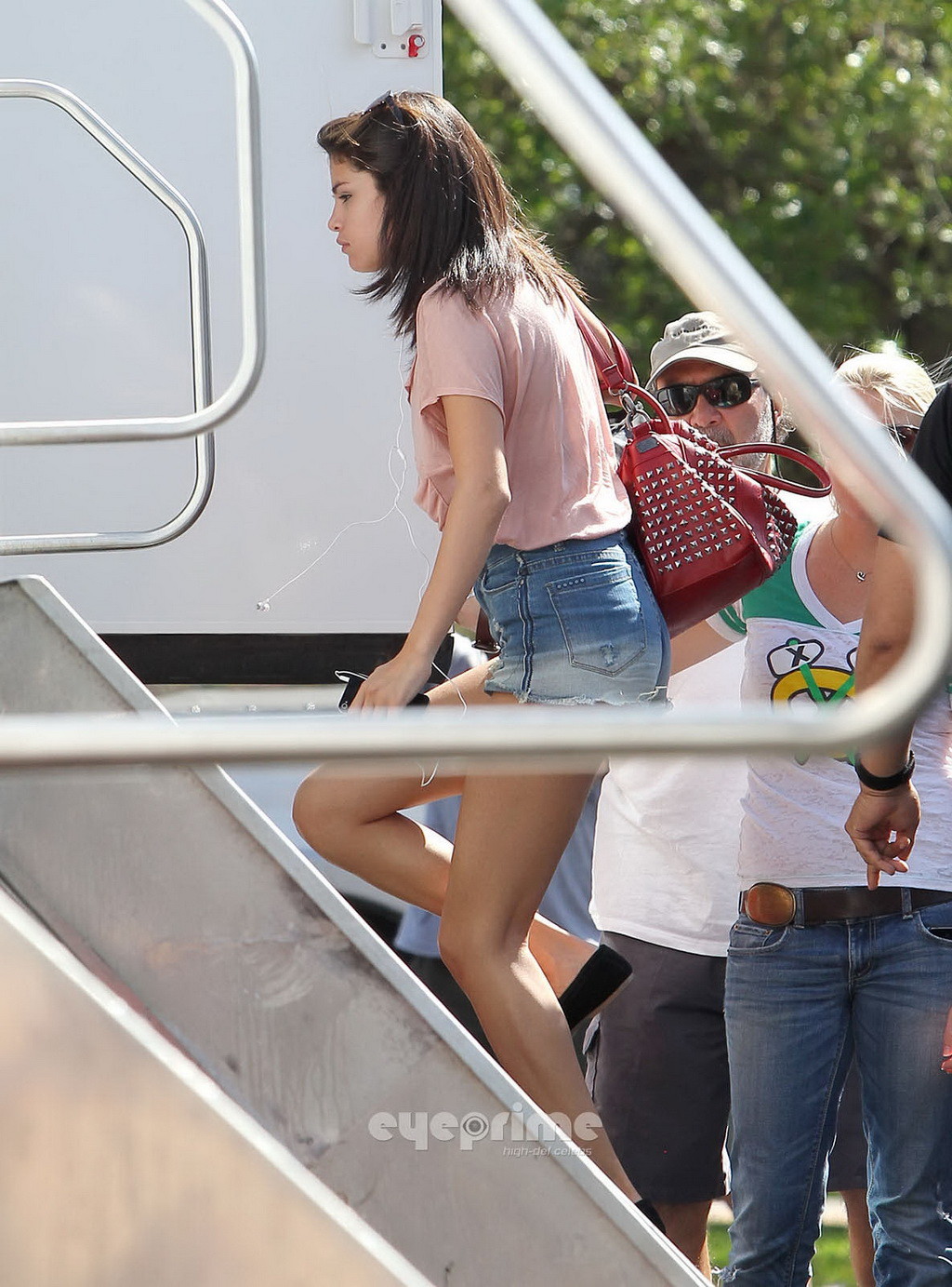 Selena Gomez booty and busty in shorts on set of Spring Breakers in Florida #75271842