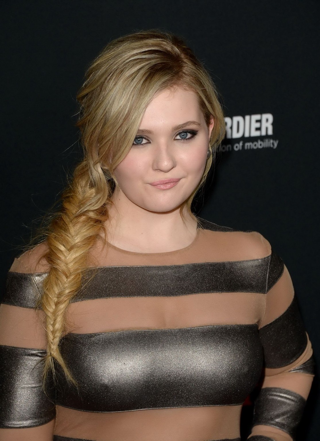Abigail Breslin wearing striped partially see-through dress August-Osage County  #75209885