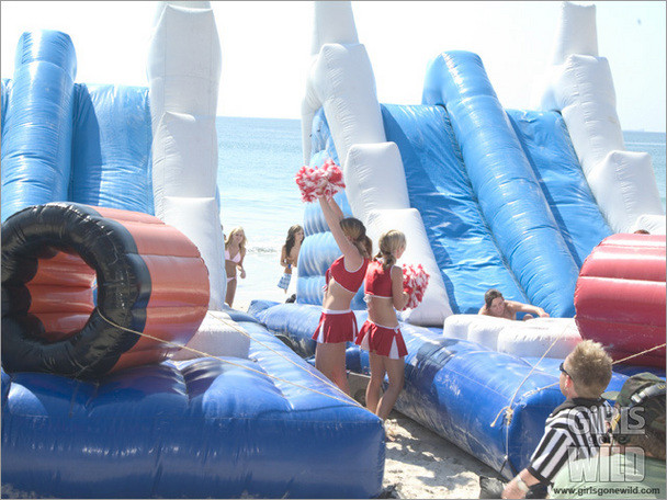 Young babes in bikinis caught on camera having some fun #73205299