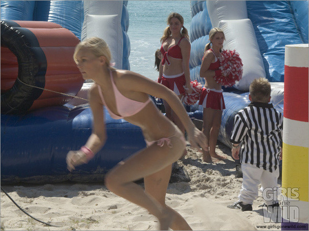 Young babes in bikinis caught on camera having some fun #73205350