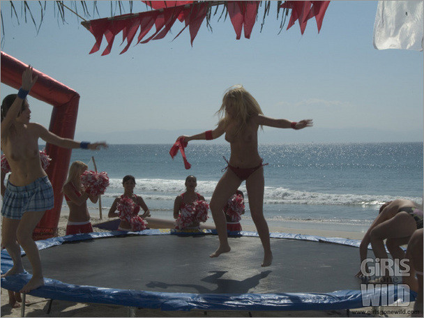 Young babes in bikinis caught on camera having some fun #73205362