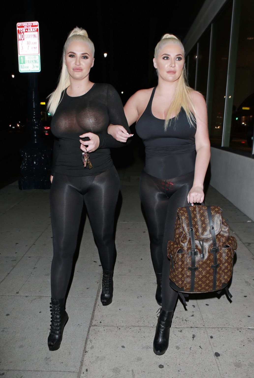 Shannon twins seethru to boobs and asses in public #75147062