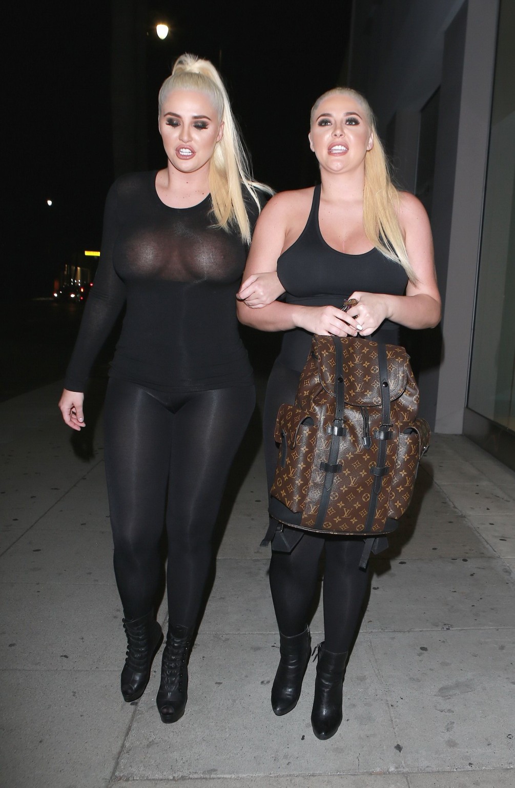 Shannon twins seethru to boobs and asses in public #75147063