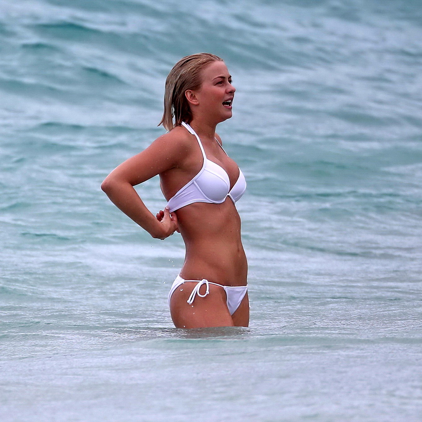 Julianne Hough showing off her bikini body on a beach in St. Barts #75244928