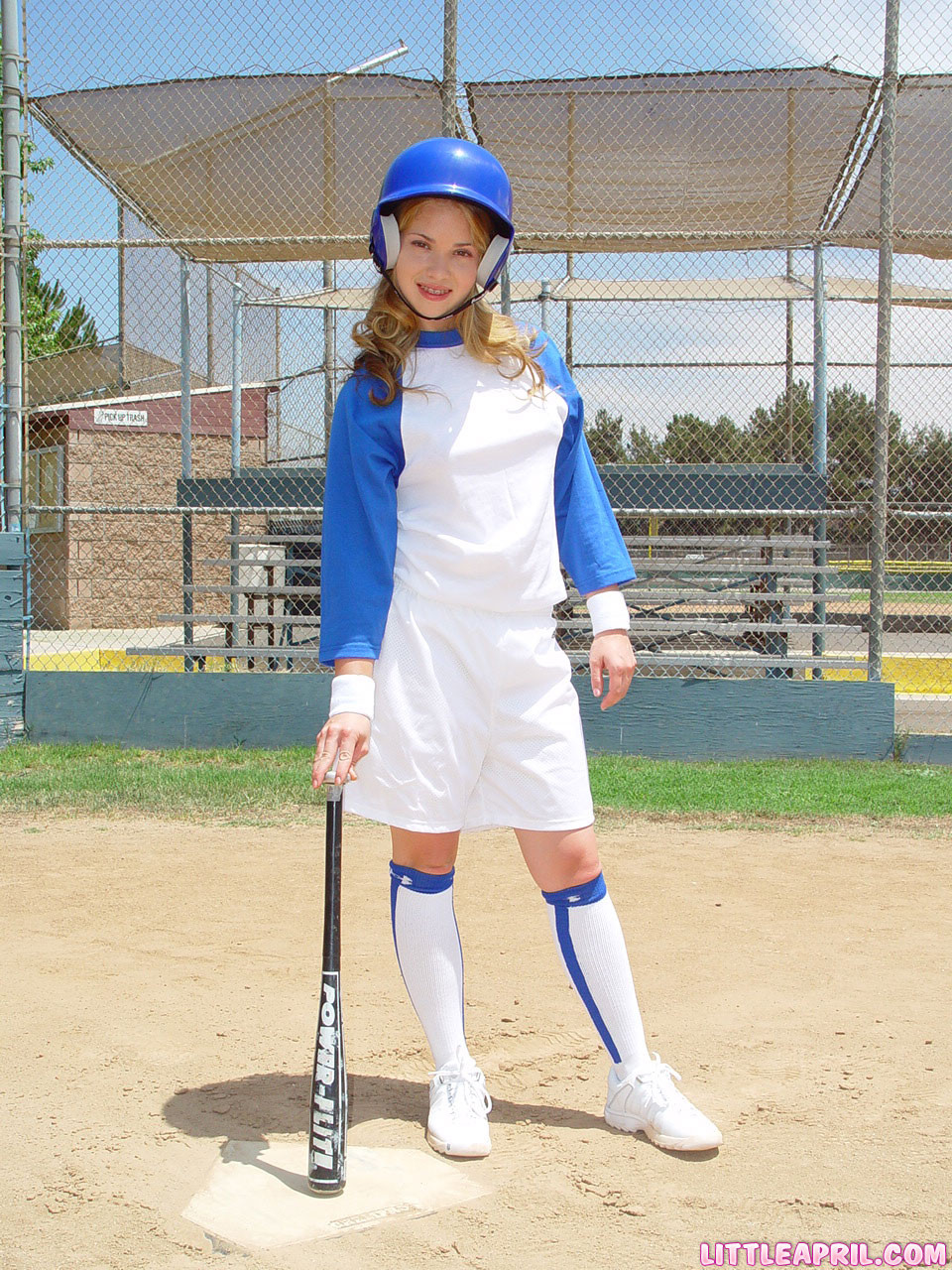 April looking cute in her baseball uniform #68111164