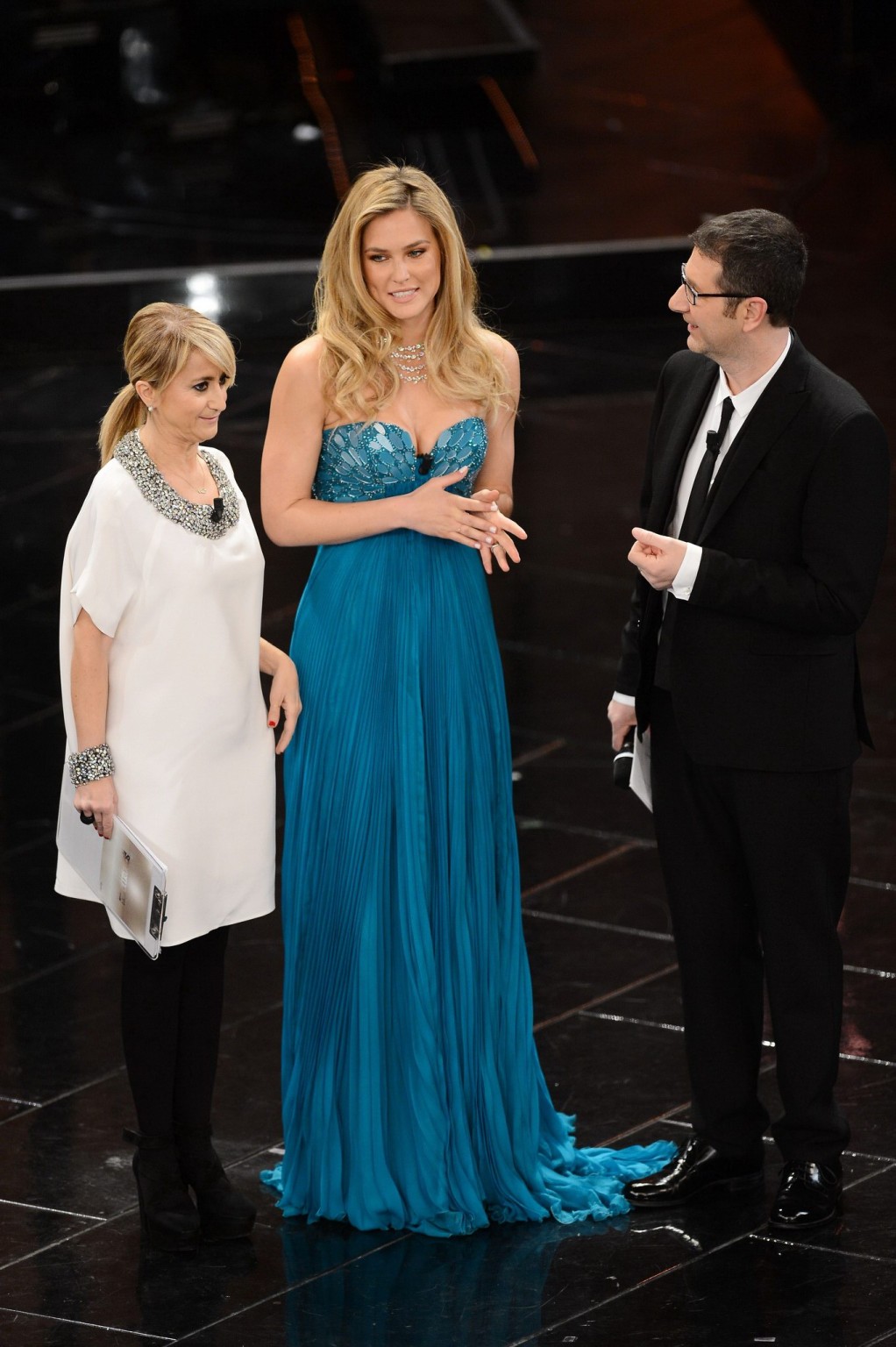 Bar Refaeli showing huge cleavage at 63rd Sanremo Song Festival  #75241185