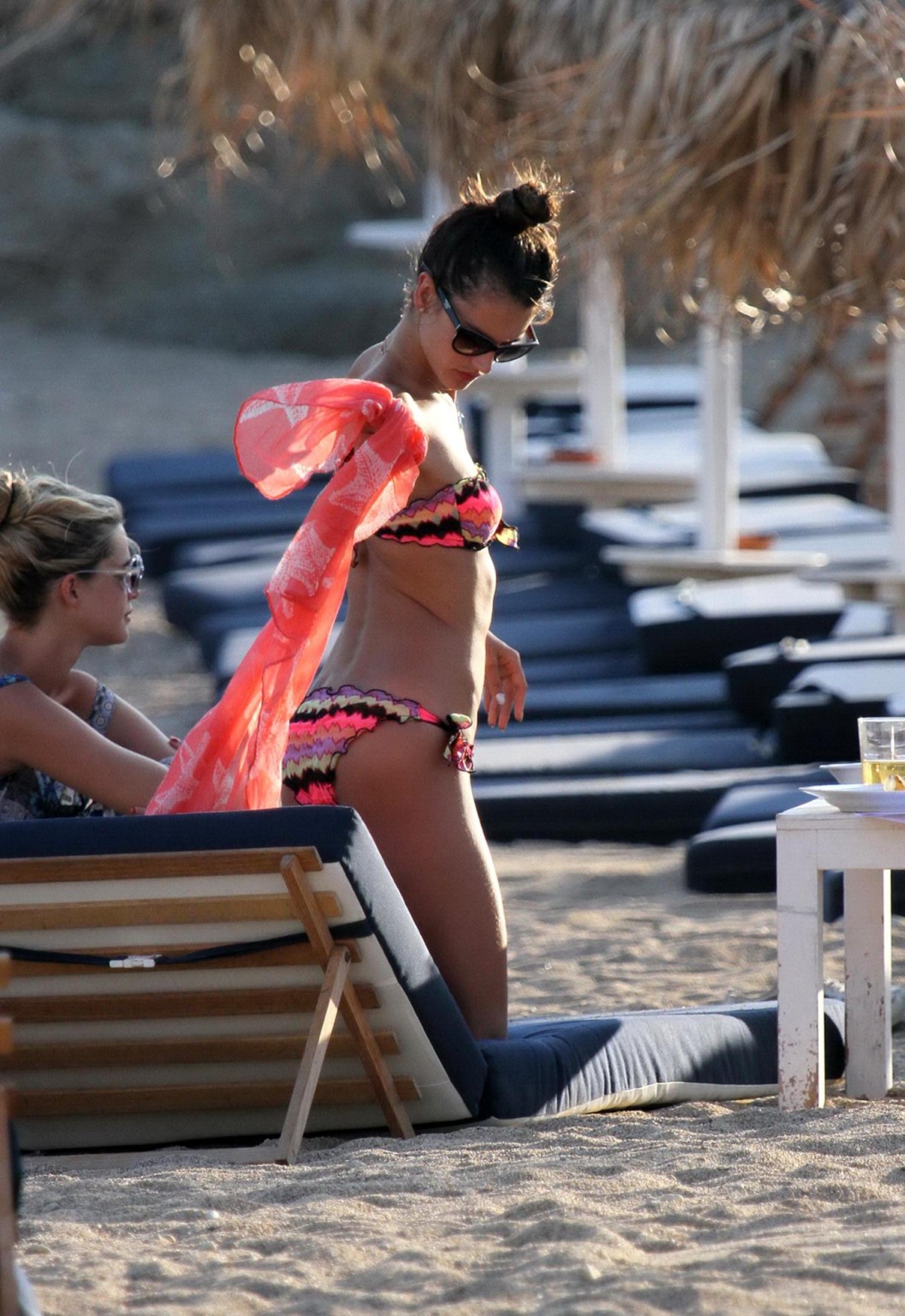 Alessandra Ambrosio wearing a strapless bikini on a beach in Greece #75220745