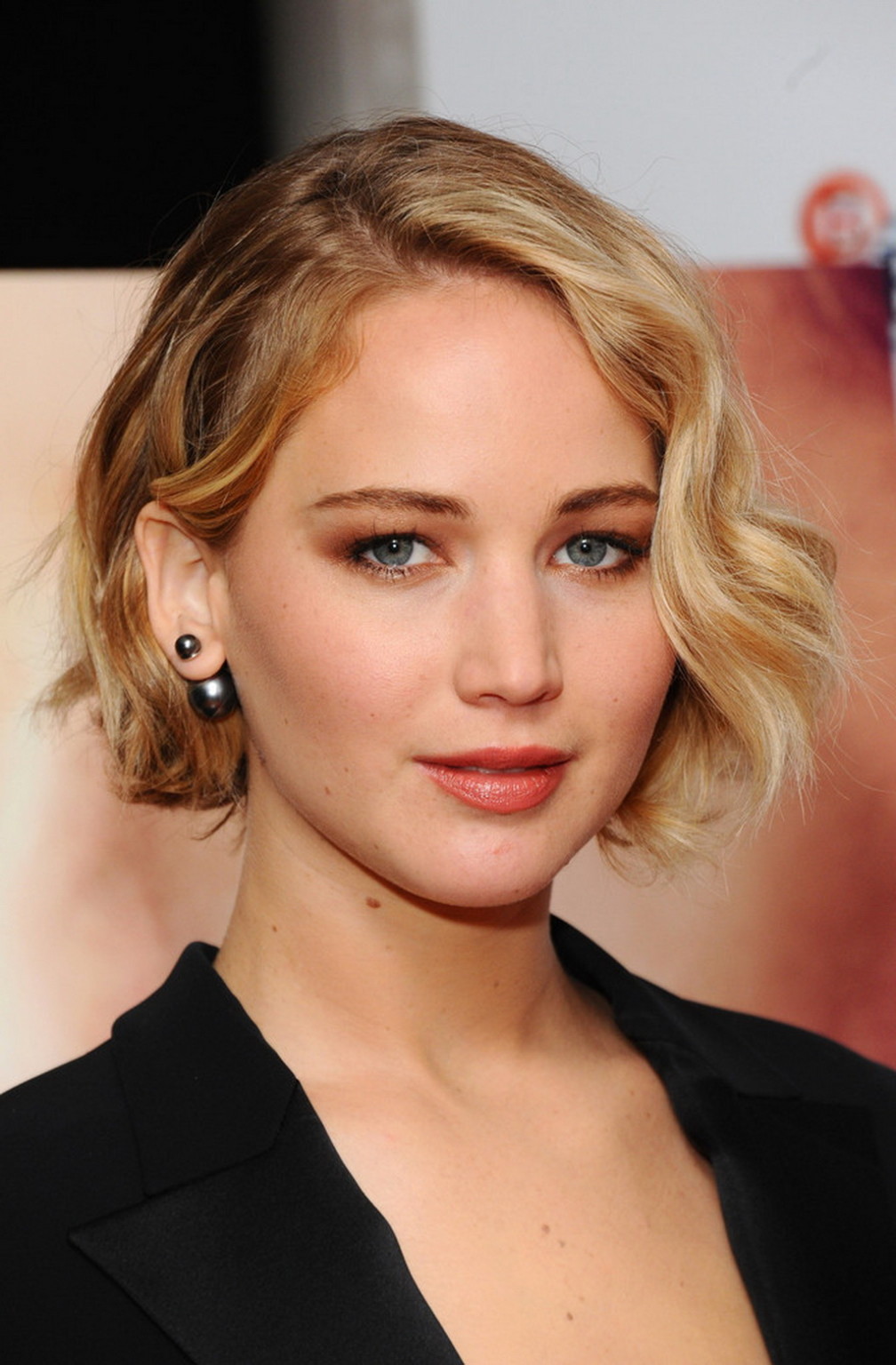 Jennifer Lawrence braless showing cleavage at the premiere of Serenal in London #75183686