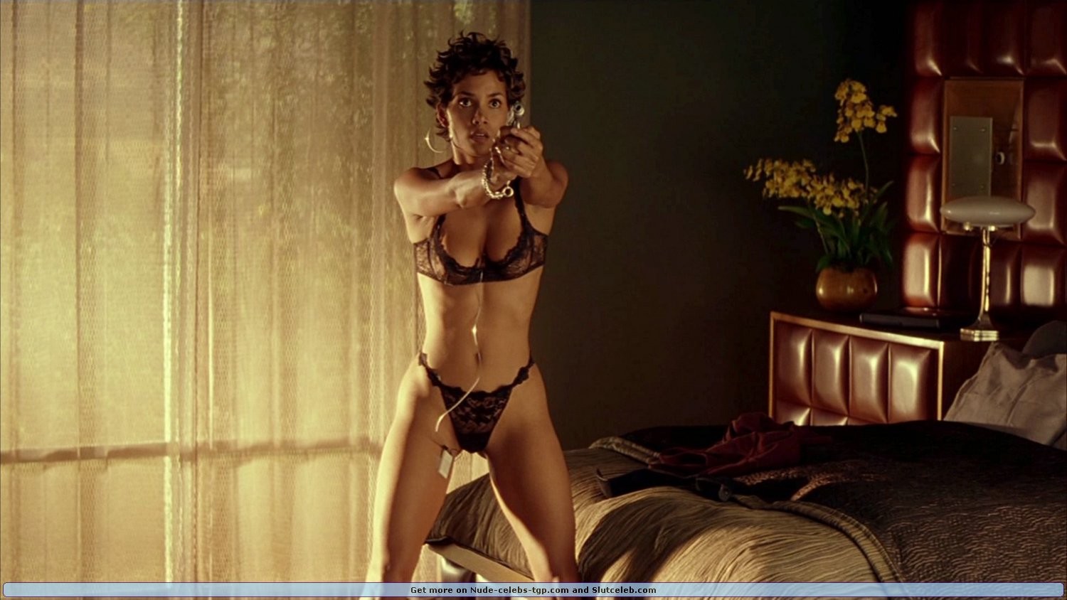 sexy actress Halle Berry topless and in panties #75366034