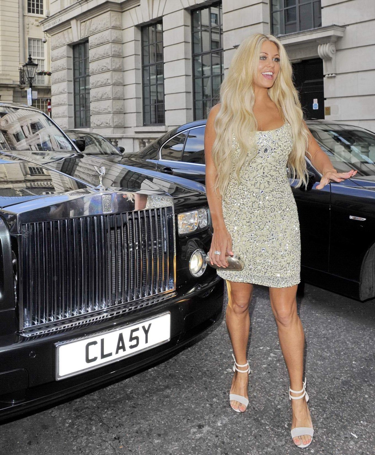 Bianca Gascoigne cleavy and flashing her panties at the Fake Bake Summer Party i #75190500