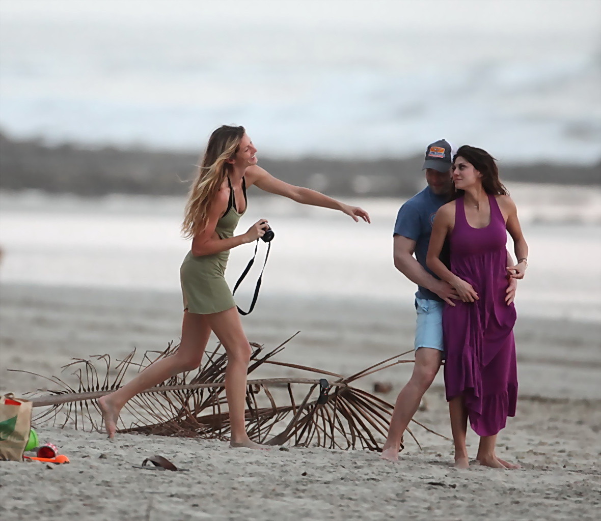 Gisele Bundchen showing off her skinny bikini body on a beach in Costa Rica #75255597