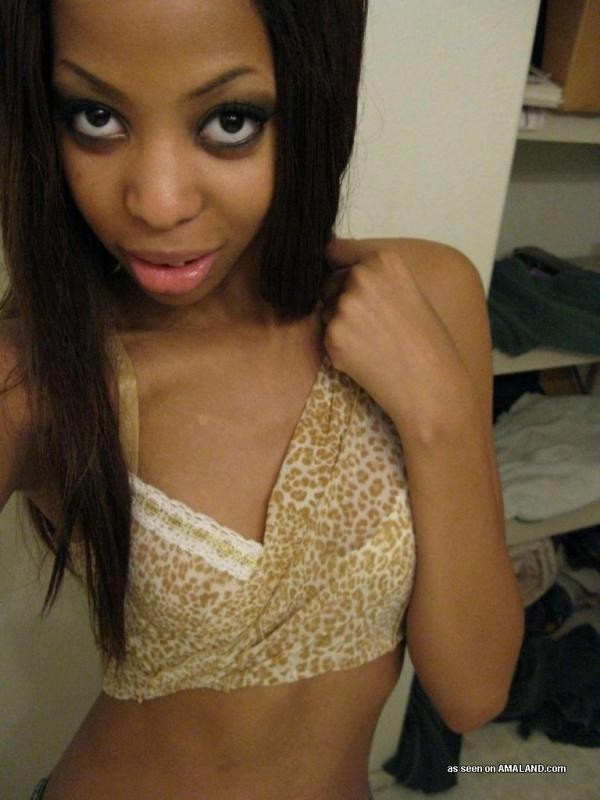 Hot ebony teen GF selfshooting and masturbating #68219820