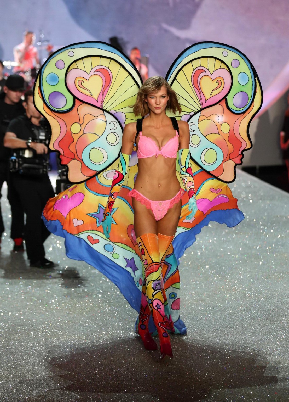 Busty Karlie Kloss wearing sexy lingerie at the 2013 Victoria's Secret Fashion S #75212803