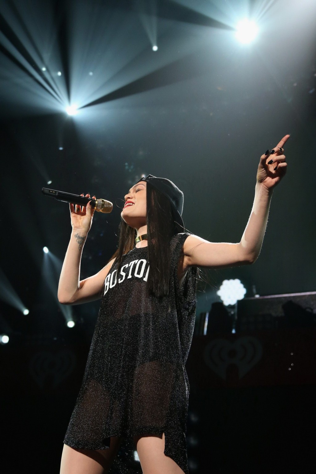 Jessie J see through to undies on stage at KISS 108s Jingle Ball 2014 in Boston #75178149