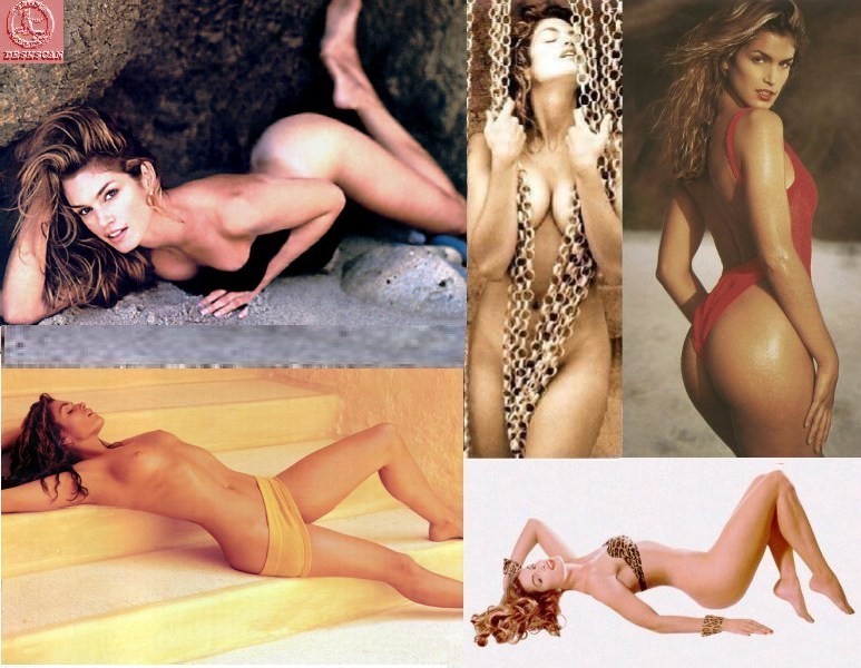 Cindy Crawford, top model, photos topless du début de sa carrière.
 #72734556