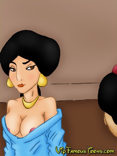 Aladdin and Jasmine hard sex  Aladdin seduced shy Jasmine and be #74205281