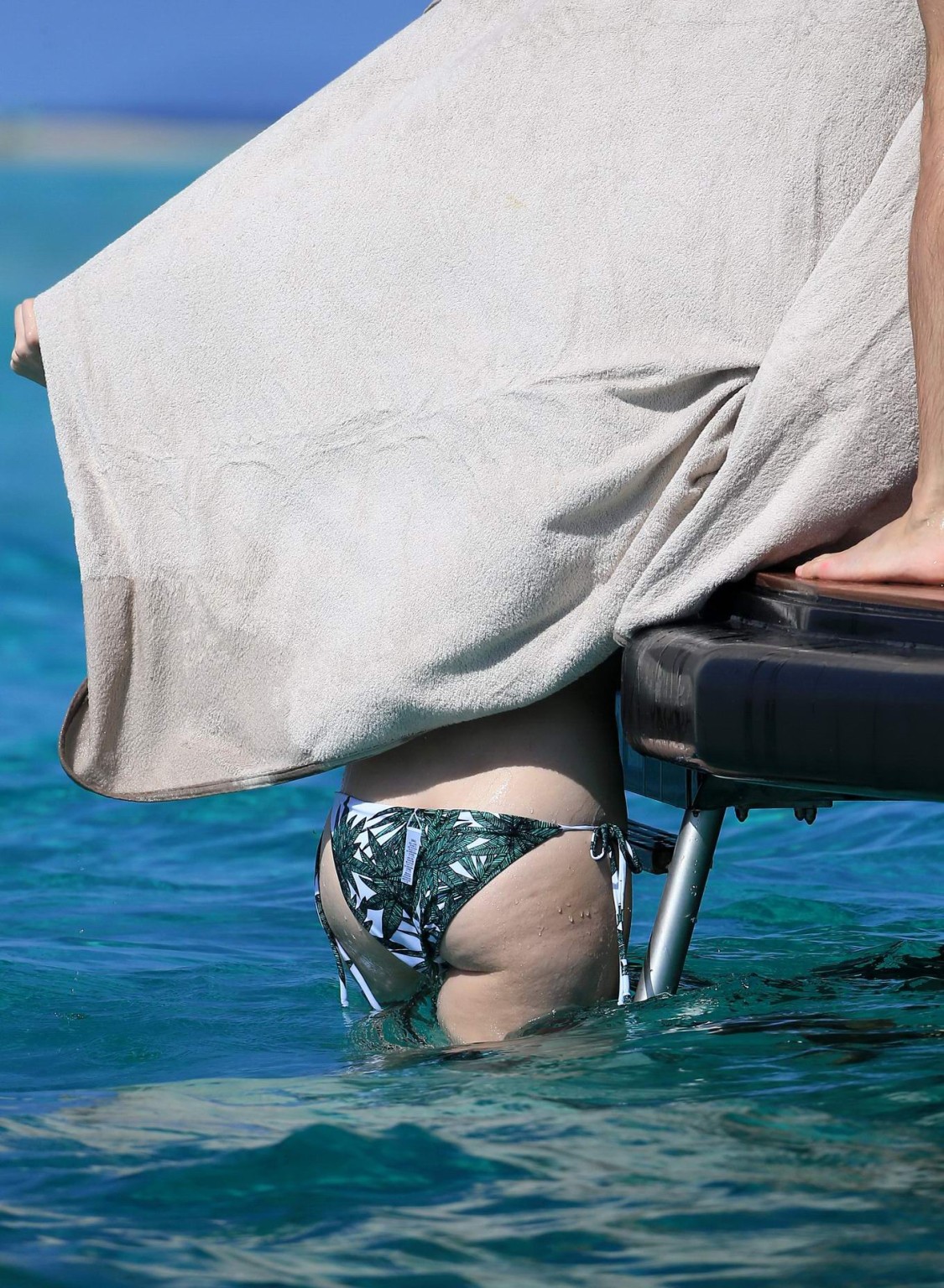 Anne Hathaway wearing bikini on a boat in Ibiza Spain #75155182