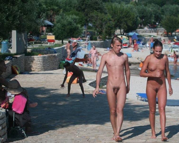 Sexy friends give a show with their love of nudism #72256781