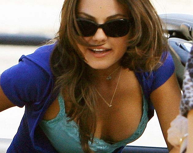 Mila Kunis exposing sexy body and hot ass in underwear for magazine #75282618