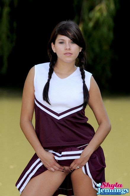 Shyla Jennings the horny cheerleader outdoor strip #74903107