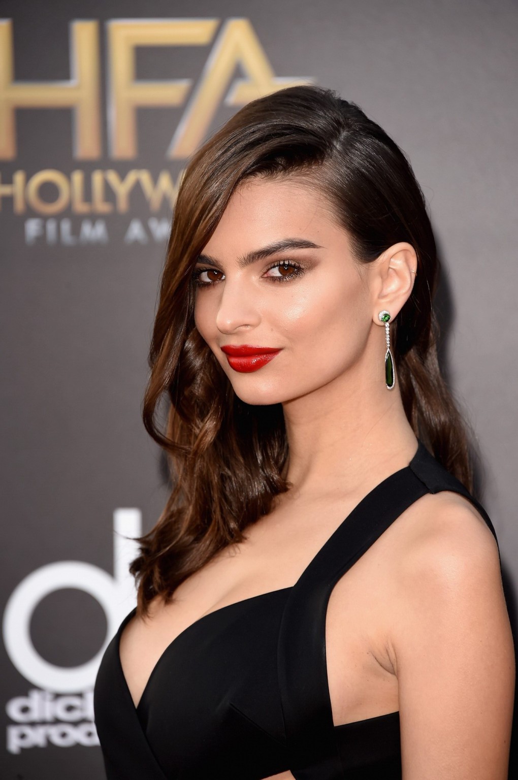 Emily Ratajkowski shows huge cleavage wearing a black jumpsuit at the 18th Annua #75181318
