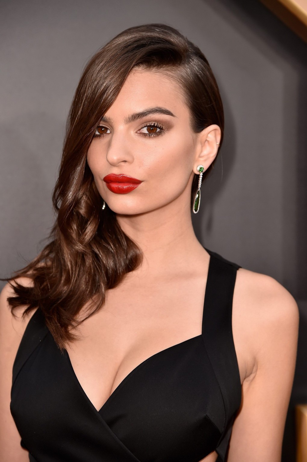 Emily Ratajkowski shows huge cleavage wearing a black jumpsuit at the 18th Annua #75181330