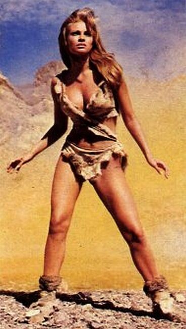 La légende hollywoodienne Raquel Welch en robe transparente et seins nus.
 #75349683