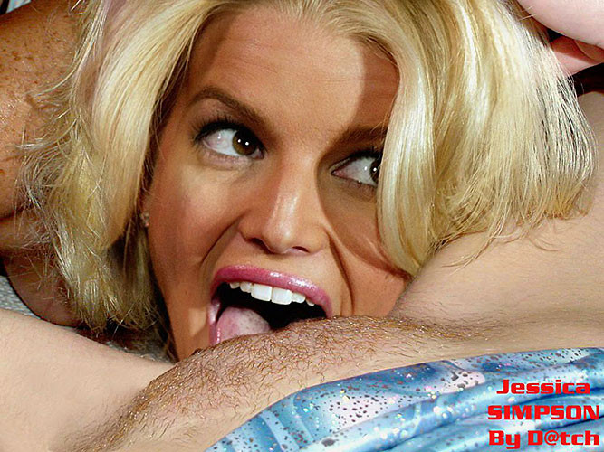 Jessica Simpson showing her pussy and tits and fucking hard #75382242