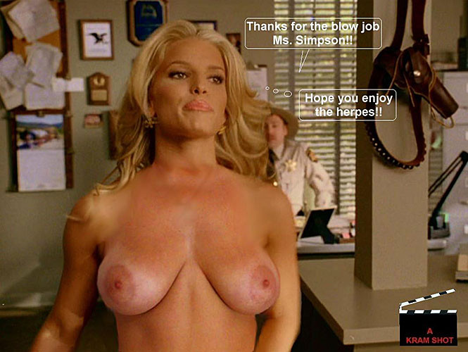 Jessica Simpson showing her pussy and tits and fucking hard #75382293