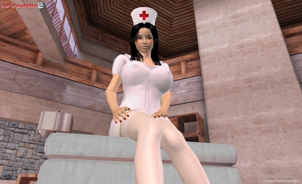 Vollbusige Cyber-Krankenschwester fingert ihre Muschi und ihren Arsch
 #69349241