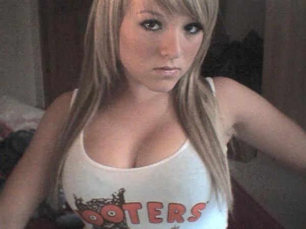 Amateur blonde with nice tits posing #73881721