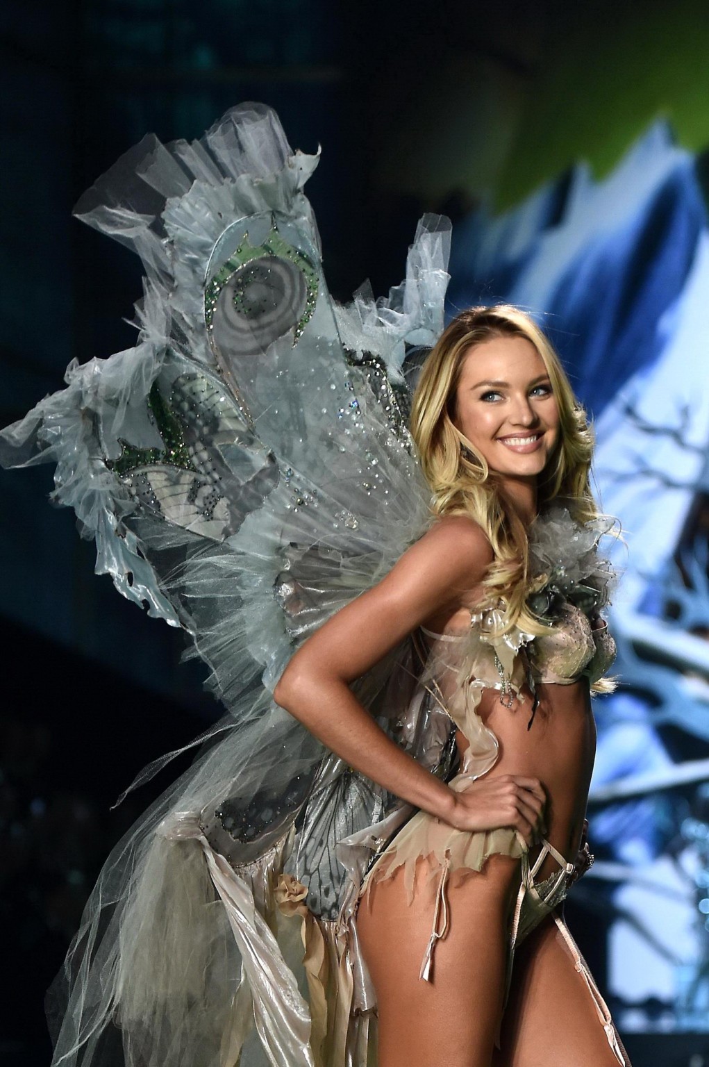 Candice Swanepoel wearing sexy lingerie at the 2014 Victorias Secret Fashion Sho #75179419