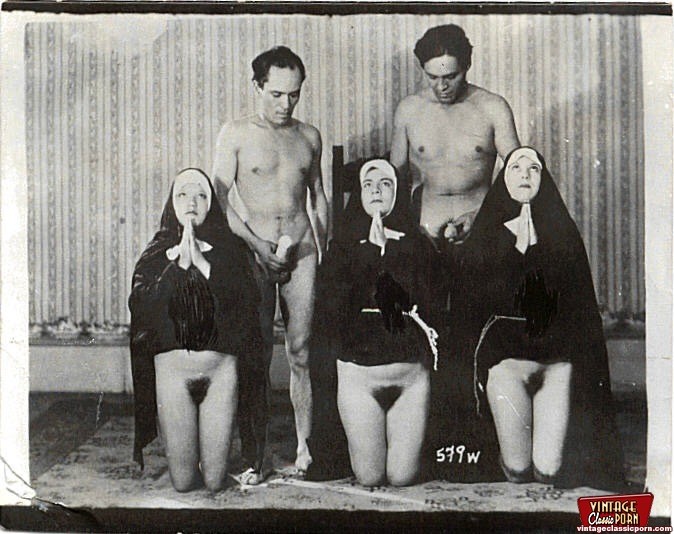 True vintage hairy nuns are posing naked pictures #78467755