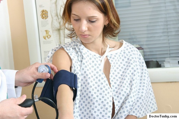 Brunette teen getting a gyno medical exam #73285943
