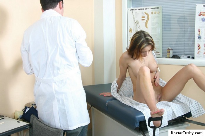 Brunette teen getting a gyno medical exam #73285978