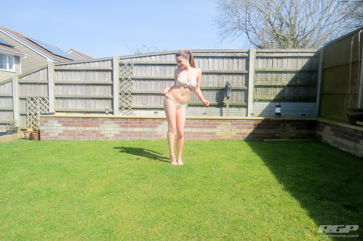 Real teen amateur Emma enjoying getting naked outdoors #67487483