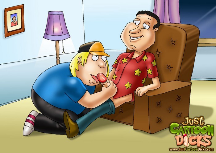 Des gays attirés l'un par l'autre - Family Guy prend une bite
 #69535149