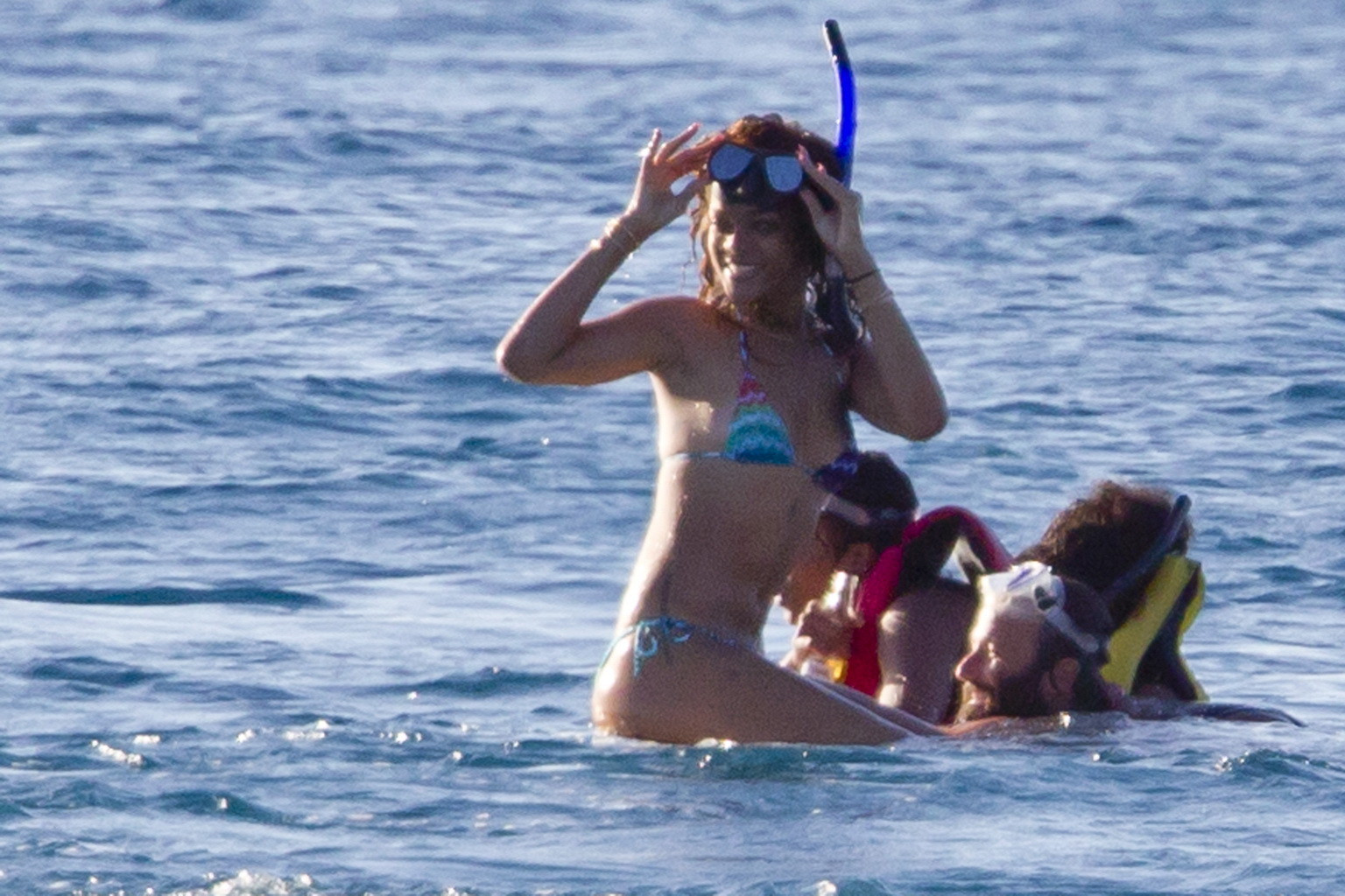 Rihanna in bikini showing ass  snorkeling near a Hawaiian beach #75275541