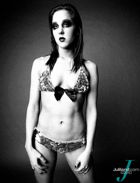 Black and white studio shoot with Kiera King