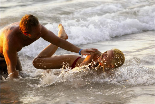 Supermodel Caprice Bourret paparazzi shots on the beach #75443448