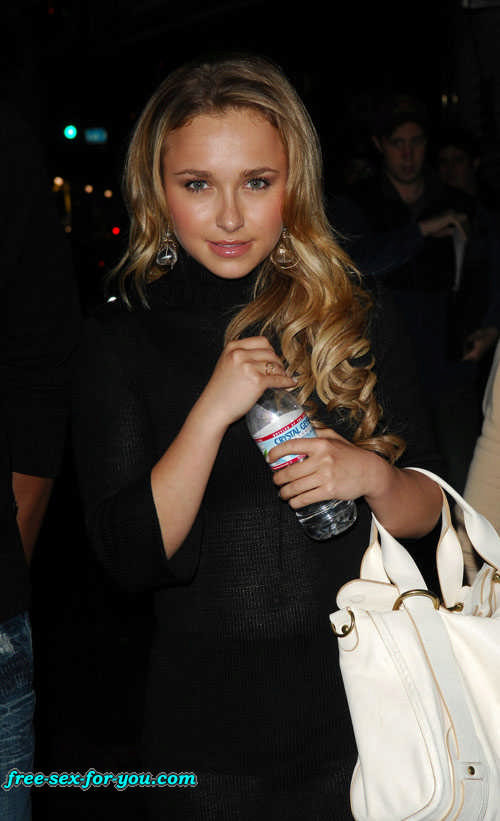 Hayden Panettiere in see thru black dress and sexy posing #75436805