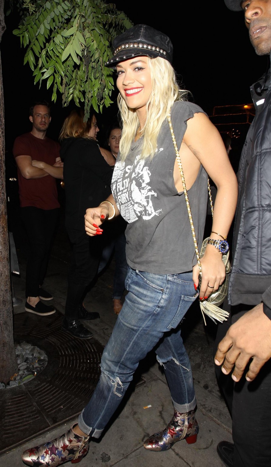 Rita Ora braless showing sideboob out in West Hollywood #75155647