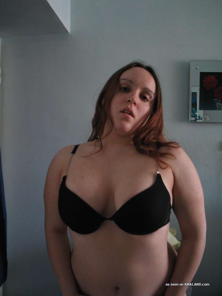 Ginger bbw stripping off her sexy black undies
 #67341470