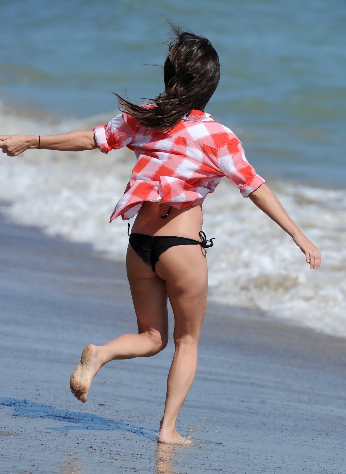 Kelly Monaco wearing skimpy black bikini at Dancing With The Stars beach party #75207495